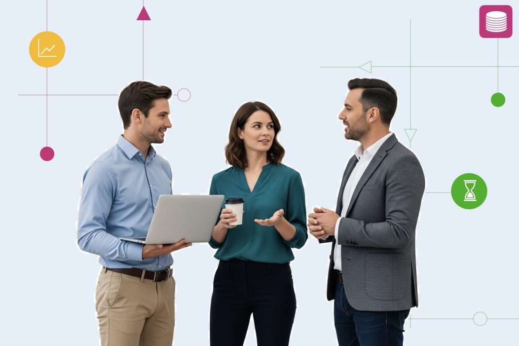 Team members discussing about AI scalability for enterprises