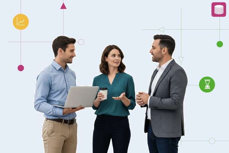 Team members discussing about AI scalability for enterprises