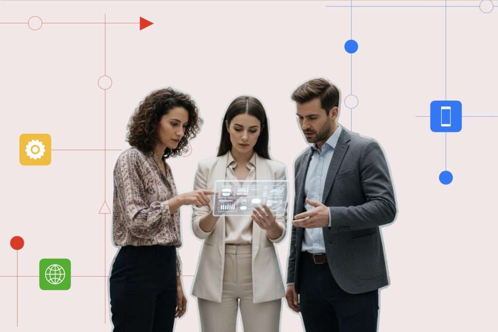 Employees looking at the Enterprise System Level AI