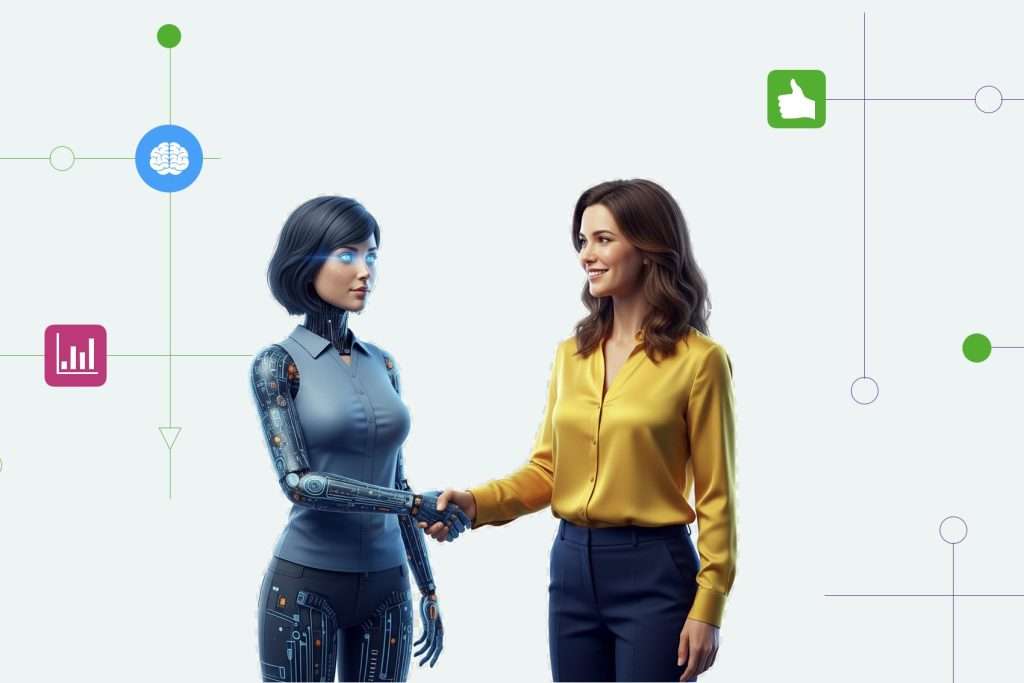 Enterprise employee embracing AI culture