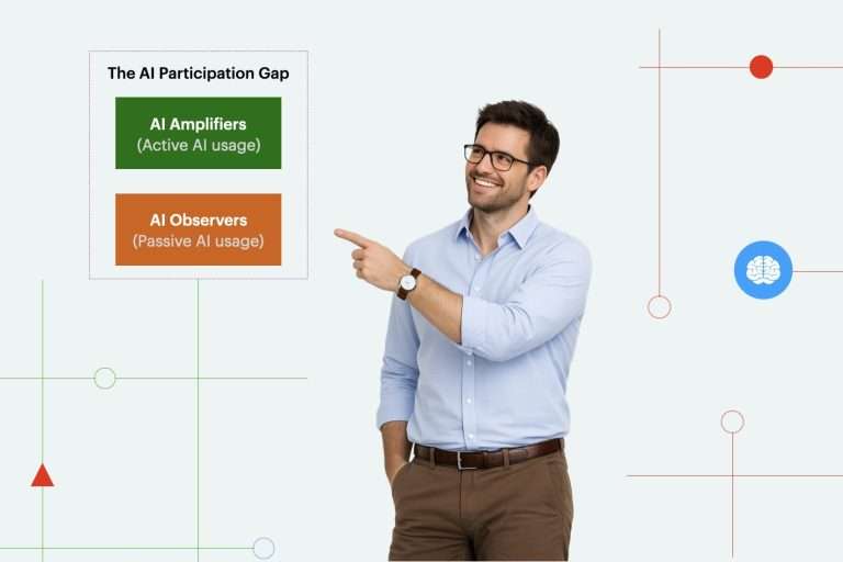 Man pointing at the AI participation gap